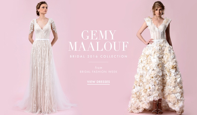 Patterned Wedding Dresses Awesome Wedding Dresses Gemy Malouf 2016 Bridal Collection Inside