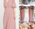 Peach Colored Dresses Wedding Best Of V Neck Sleeved Long Bridesmaid Dress with Open Back Tbqp385