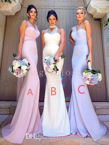 dresses to wear to an evening wedding lovely 2018 y bridesmaid dresses mermaid 3 styles sleeveless long floor
