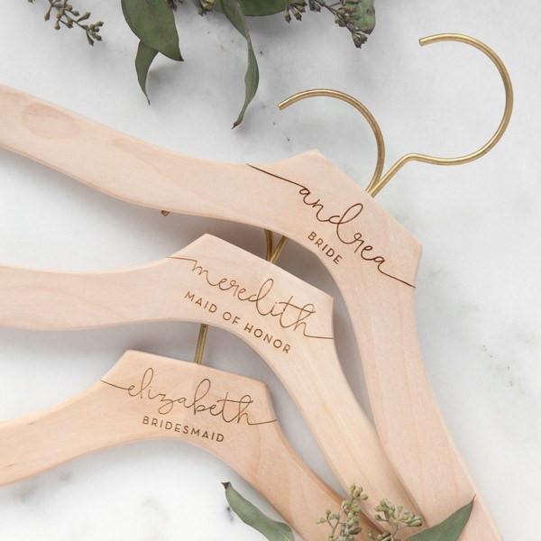 Personalized Hangers for Wedding Dresses Beautiful Personalized Bridal Shower and Engagement Gifts Foxblossom Co