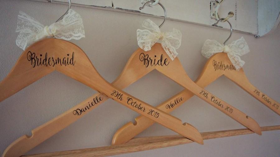 personalised wooden engraved wedding dress hangers personalized hanger