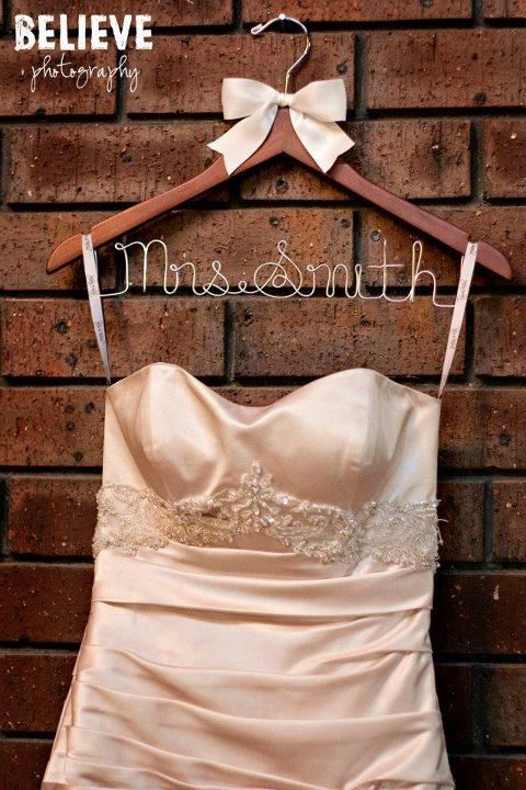 Personalized Hangers for Wedding Dresses Lovely Personalised Wedding Coat Hanger with Bow