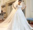 Petite Bridal Dresses Elegant Illusion Neckline Court Train Sheer Back Lace Appliques Tulle Wedding Dress with Appliques Lace Half Sleeves