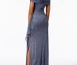 Petite formal Dresses for Wedding Awesome Alex evenings Cold Shoulder Draped Metallic Petite Gown