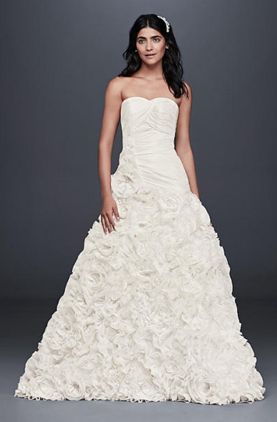 Petite Wedding Dress Inspirational David S Bridal Collection Rosette Skirt Wedding Dress Wedding Dress Sale