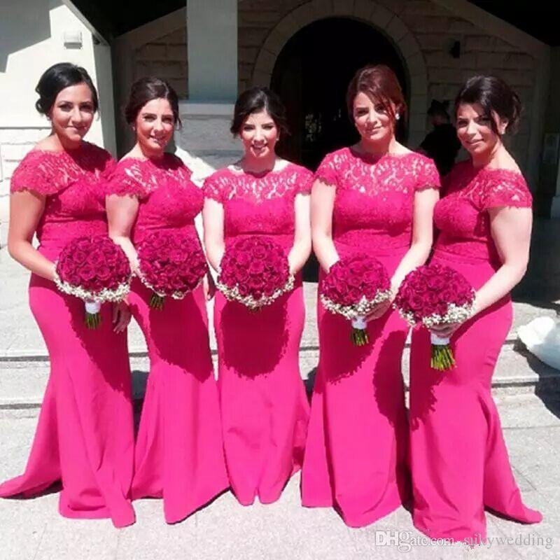 2018 hot fuchsia bridesmaid dresses