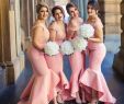 Pink Wedding Dress for Sale Unique Stunning F Shoulder Pink Bridesmaid Dresses High Low Long Lace Mermaid Wedding Guest Dresses Party formal Gowns