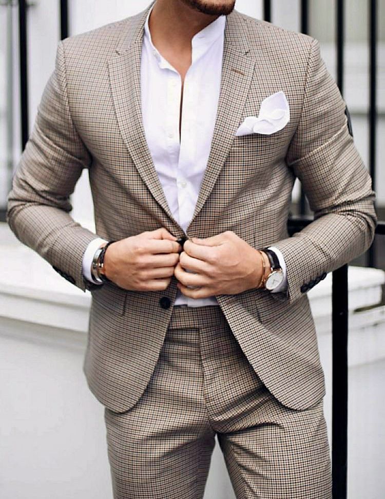 Pinterest Suits Unique Spice Things Up Gentlemen Have This Tan Checked Suit Custom