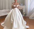 Plain White Wedding Dress Unique Elegant 2019 Ball Gown F Shoulder Wedding Dresses Simple Sleeveless buttons Back Wedding Dress Vestido De Noiva White Ball Gown Wedding Dresses