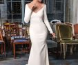 Pleated Wedding Dress Luxury Style Crepe Gown with Illusion Beaded Back Detail