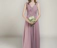 Plum Wedding Dresses Elegant Chiffon Mauve Full Length V Neck Bridesmaid Gown Swbd006