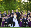Plum Wedding Dresses Elegant Pretty Bridal Party Eggplant Dresses and Black Suits