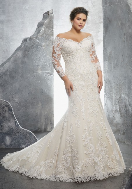 Plus Size Champagne Wedding Dress Luxury Mori Lee Kameron Style 3231 Dress Madamebridal