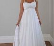 Plus Size Dresses for Summer Wedding Awesome 2018 Casual Beach Plus Size Wedding Dresses Spaghetti Straps Beaded Chiffon Floor Length Empire Waist Elegant Bridal Gowns