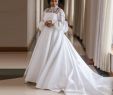 Plus Size Dresses to Wear to A Wedding Fresh Discount Graceful Plus Size Satin Wedding Dresses High Collar Flare Sleeve Big Bow Tie Africa Wedding Gown Beaded Princess Bridal Dress Modest Wedding