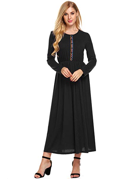 Plus Size Dresses to Wear to A Wedding with Sleeves Awesome Od Lover Women S Long Sleeve Casual Flowy Maxi Dress