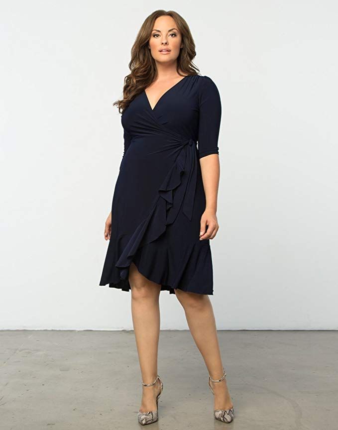 Plus Size Dresses to Wear to A Wedding with Sleeves Inspirational Kiyonna Women S Plus Size Whimsy Wrap Dress Plusesize