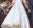 Plus Size Knee Length Wedding Dresses Lovely Discount Vintage Lace Tea Length Country Style Wedding Dresses 2018 with 1 2 Sleeves Ivory Tulle Plus Size Beach Bridal Gowns New Arrival Fitted Lace