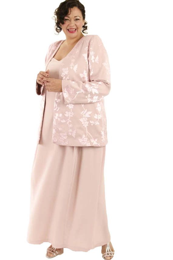 Plus Size Mother Of the Bride Fresh Custom Made Mother Bride Jacket Dress 2 Piece Pink Silk