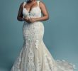 Plus Size Strapless Wedding Dresses New Lace Strapped Sweetheart Neckline Fit and Flare Wedding