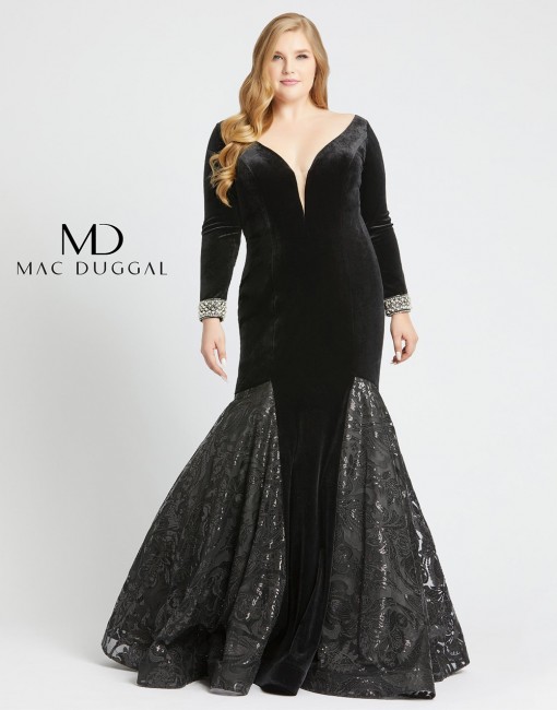 mac duggal f trumpet style plus size mother of the bride dress 01 676