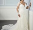 Plus Size Trumpet Wedding Dress Luxury Christina Wu Illusion Long Sleeve Plus Size Bridal Dress