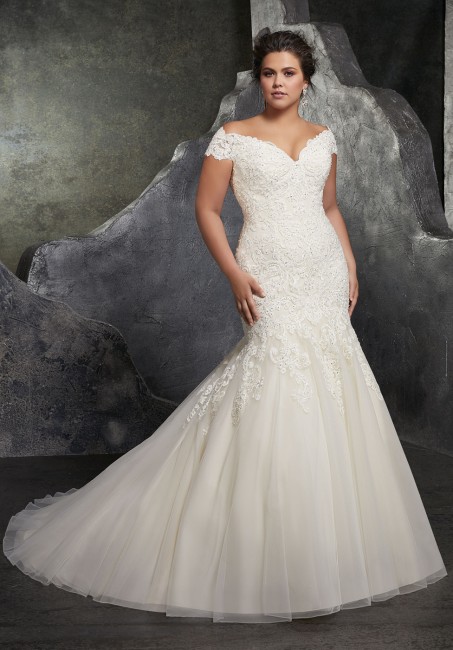 mori lee 3234 kariana off the shoulder trumpet plus size wedding gown 01 288