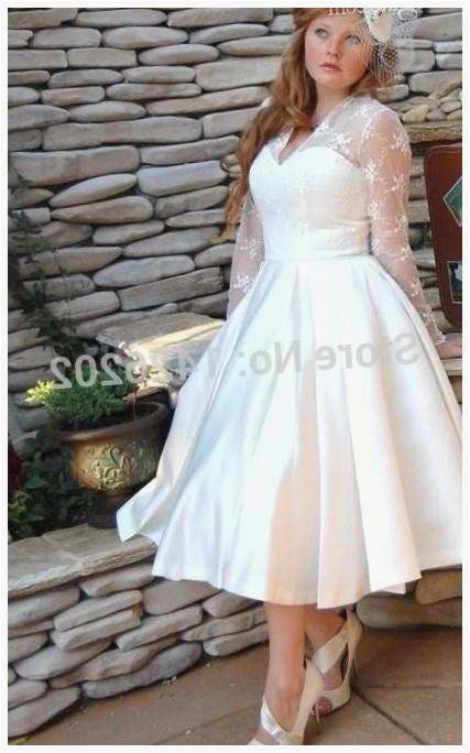 Plus Size Wedding Dresses with Sleeves Tea Length Inspirational 30 Plus Size Tea Length Wedding Gowns