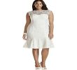 Plus Size Wedding Suits New Yilian Lace Cap Sleeve Plus Size Short Wedding Dress at