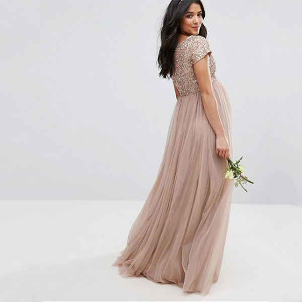 asos Maya Maternity Maxi Dress With Delicate Sequin And Tulle Skirt 600x600