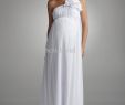 Pregnant Wedding Dresses Best Of Floral E Shoulder Chiffon Maternity Bridal Gown Empire