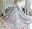 Princess Ball Gowns Wedding Dresses Unique Wedding Dress with Lace Flowers Pink Vintage Unique Elegant
