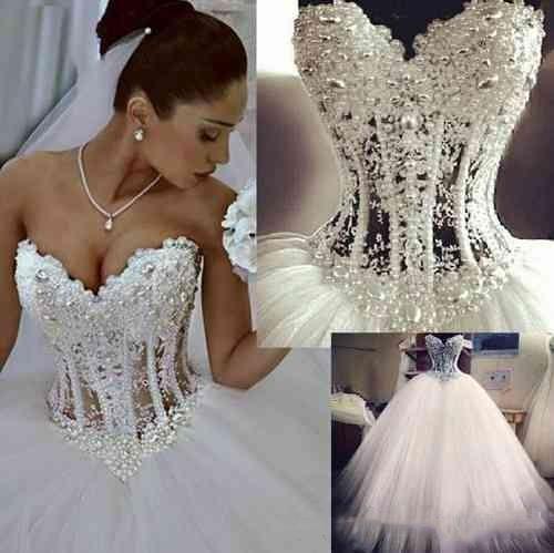 Princess Wedding Dresses with Bling Inspirational Discount Ball Gown Wedding Dresses Sweetheart Corset See Through Floor Length Princess A Line Bridal Gowns Beaded Lace Pearls Wedding Designers