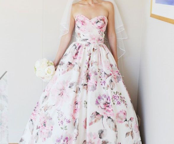 Printed Wedding Dresses Unique 10 Colored Wedding Dresses for the Non Traditional Bride