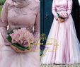 Purple Plus Size Wedding Dress Inspirational 2017 Long Sleeves Muslim Wedding Dress High Neck Elegant