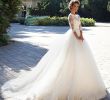 Quarter Sleeve Wedding Dresses Awesome Tulle with Lace Applique Long Train Three Quarter Sleeve