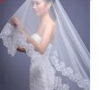 Reception Wedding Dresses Lovely Lace Applique soft Yarn White Veil 5 Meters Long Brides Wedding
