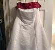Red Bridal Gown Awesome Red and White Strapless Wedding Gown