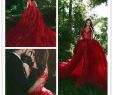 Red Bridal Gown Lovely Red Lace Mermaid Beach Y Zuhair Murad Empire Waist Wedding Guest Dress Vintage Ball Gown Dresses Vestido De Casamento Bridal Gowns
