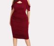 Red Dresses to Wear to A Wedding Elegant Plus Draped Cold Shoulder Open Front Ruched Dress