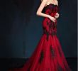 Red Mermaid Wedding Dresses Awesome Black and Red Gothic Mermaid Wedding Dresses Sweetheart Lace