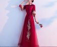 Red Wedding Dresses Meaning Lovely Wine Service Bride Chinese Red Cheongsam In Spring 2019 Long Chinese Style Wedding Dress Xiuhe Dress In Summer Ship Wedding Dress Shop for Wedding