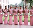 Renting A Bridesmaid Dress Lovely 2019 Pink Mermaid Bridesmaid Dresses Satin Lace Appliques F Shoulder Plus Size Bridesmaids Dress Long Cheap Wedding Guest Gowns Design