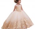 Rose Gold Wedding Gown Beautiful Abaosisters Elegant Flower Girl Dress for Wedding Kids Sleevelesss Lace Pageant Ball Gowns