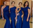 Royal Blue Wedding Dresses Plus Size Best Of 2019 Y E Shoulder Royal Blue Mermaid Long Bridesmaid Dresses African Nigerian Ruched Plus Size Wedding Guest Maid Honor Dresses Bridesmaid