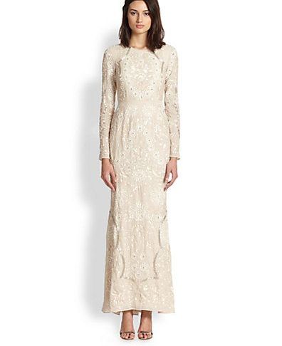 Saks Wedding Dresses Beautiful Needle &amp; Thread Sequined &amp; Embroidered Gown Saks