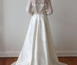 Satin and Lace Wedding Dresses Best Of Vintage 1970s Does 1950s Satin Wedding Dress with Lace Illusion Neckline and Lace Sleeves