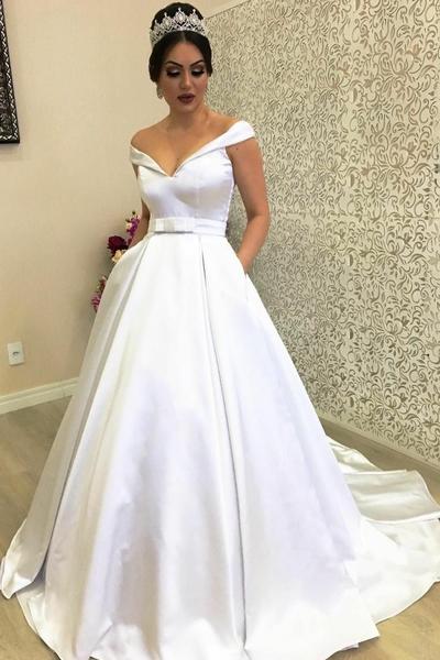 Satin Ball Gown Wedding Dresses Elegant Satin Ball Gown Wedding Dress – Fashion Dresses