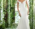 Satin Fit and Flare Wedding Dresses Elegant Voyage by Mori Lee 6903 Paxton F the Shoulder Satin Fit
