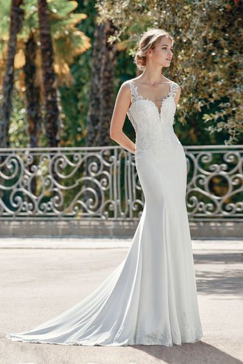 Satin Fit and Flare Wedding Dresses Inspirational Beautiful Back